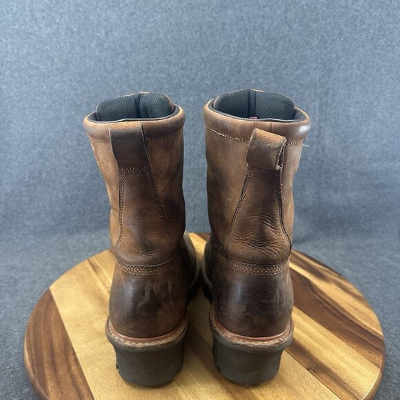 Red Wing 4420 Loggermax Work Boots Mens 8D Brown Waterproof Vibram Steel Toe 9” - Picture 6 of 9